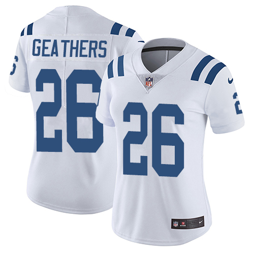 Indianapolis Colts 26 Limited Clayton Geathers White Nike NFL Road Women Vapor Untouchable jerseys